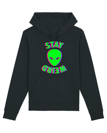 Stay Weird Glitch Black