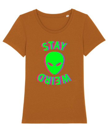 Stay Weird Glitch Roasted Orange