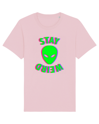 Stay Weird Glitch Cotton Pink