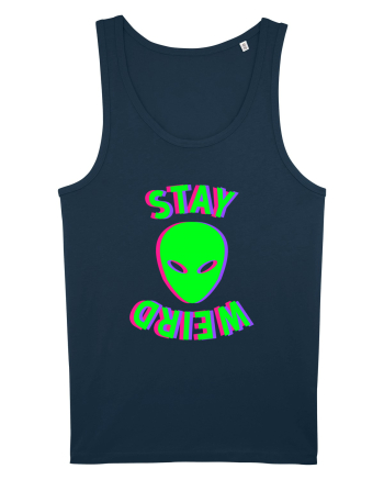 Stay Weird Glitch Navy