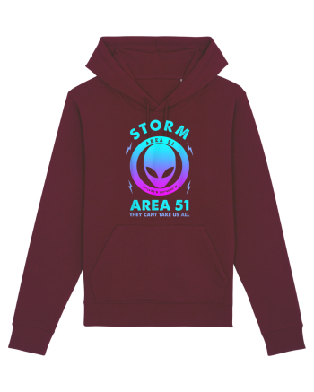 Storm Area 51 Funny Alien They Cant Take Us All Burgundy