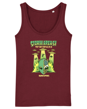 Storm Area 51 Paranormal Alien UFO Burgundy
