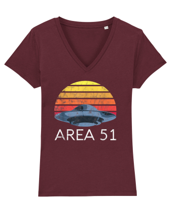 Storm Area 51 Retro UFO Alien Burgundy