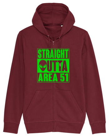 Straight Outta Area 51 UFO Alien Burgundy