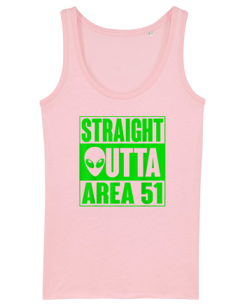 Straight Outta Area 51 UFO Alien Cotton Pink