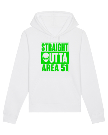 Straight Outta Area 51 UFO Alien White