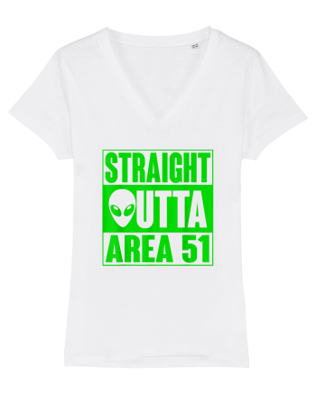 Straight Outta Area 51 UFO Alien White