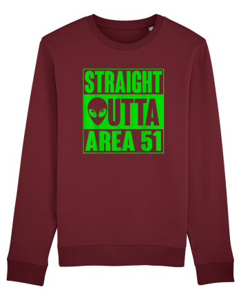 Straight Outta Area 51 UFO Alien Burgundy