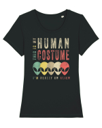 This Is My Human Costume Tricou mânecă scurtă guler larg fitted Damă Expresser
