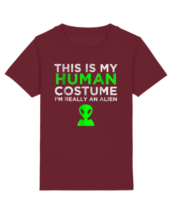 This Is My Human Costume I'm Really An Alien Burgundy