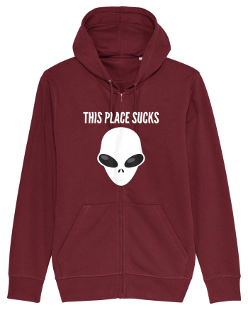 This Place Sucks Alien Burgundy