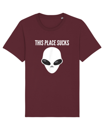 This Place Sucks Alien Burgundy
