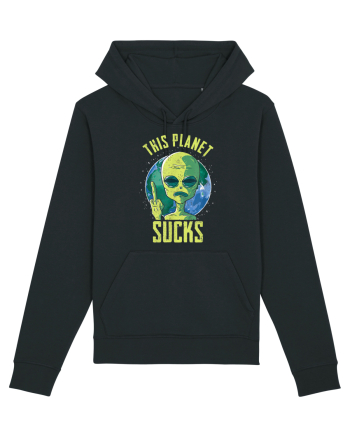 This Planet Sucks Green Alien Head Black