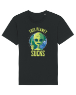 This Planet Sucks Green Alien Head Tricou mânecă scurtă Unisex Rocker