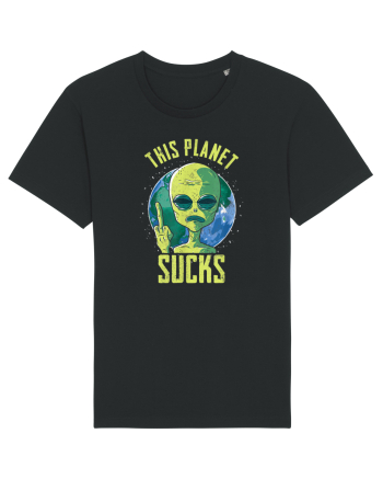This Planet Sucks Green Alien Head Black