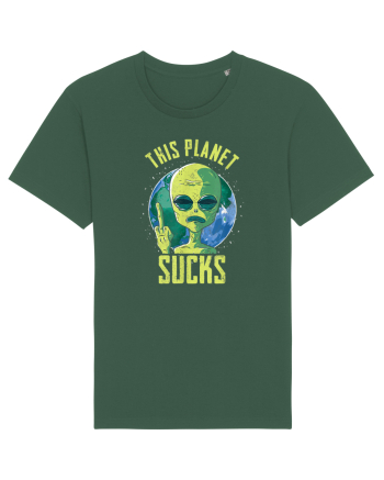 This Planet Sucks Green Alien Head Bottle Green