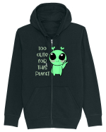 Too Cute For This Planet Kawaii Alien Art Hanorac cu fermoar Unisex Connector