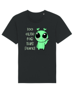 Too Cute For This Planet Kawaii Alien Art Tricou mânecă scurtă Unisex Rocker