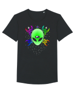 Trippy Rave Alien Sacred Geometry Spiritual Tricou mânecă scurtă guler larg Bărbat Skater