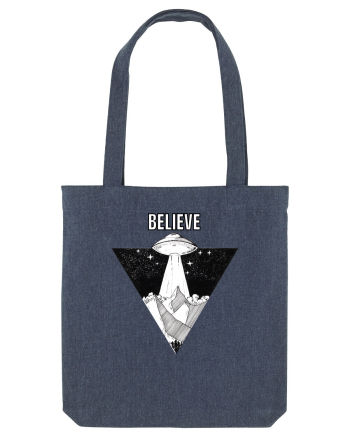 UFO Believe Alien Abduction Midnight Blue
