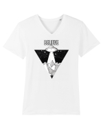 UFO Believe Alien Abduction Tricou mânecă scurtă guler V Bărbat Presenter