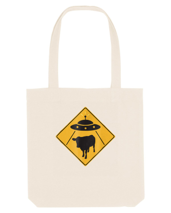 UFO Cow Abduction Warning Sign Natural