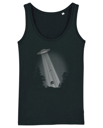 UFO Space Alien Abduction Flying Saucer Black
