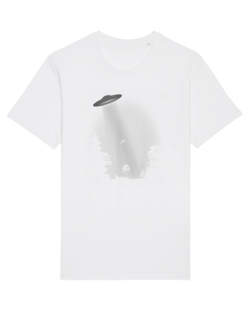 UFO Space Alien Abduction Flying Saucer White