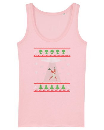 Mos Craciun Alien Ugly Christmas Sweater Cotton Pink