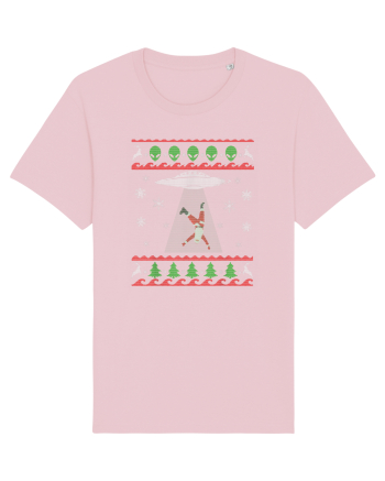 Mos Craciun Alien Ugly Christmas Sweater Cotton Pink
