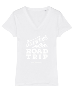 Summer Road Trip Tricou mânecă scurtă guler V Damă Evoker
