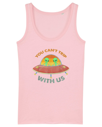 Vintage Alien UFO You Cant Trip With Us Cotton Pink