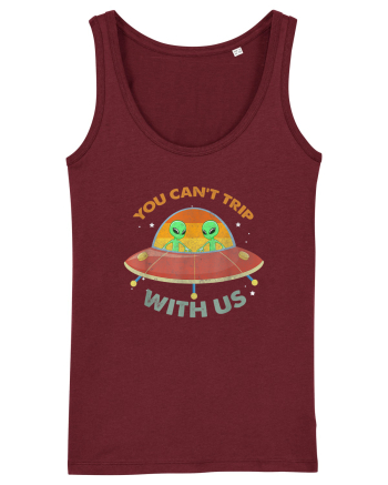 Vintage Alien UFO You Cant Trip With Us Burgundy