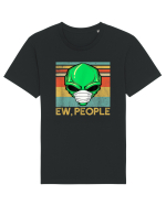 Vintage Ew People Alien Head Wearing Face Mask Tricou mânecă scurtă Unisex Rocker