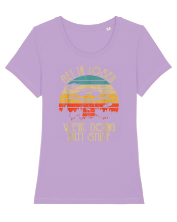 Vintage Get In Loser Were Doing Butt Stuff Alien UFO Lavender Dawn