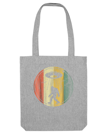 Vintage Retro Classic Bigfoot Sasquatch Alien UFO Heather Grey