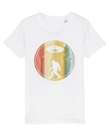 Vintage Retro Classic Bigfoot Sasquatch Alien UFO White