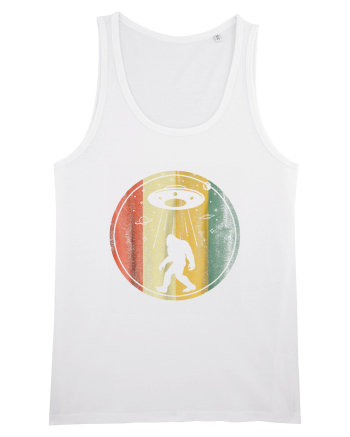 Vintage Retro Classic Bigfoot Sasquatch Alien UFO White