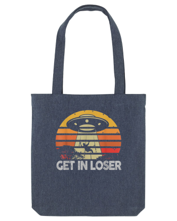 Vintage Retro Get In Loser Alien Midnight Blue