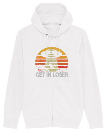 Vintage Retro Get In Loser Alien White