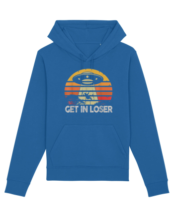 Vintage Retro Get In Loser Alien Royal Blue