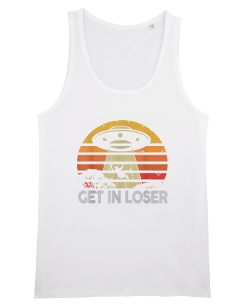 Vintage Retro Get In Loser Alien White