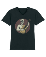 Vintage Style Alien For Guitar Players Tricou mânecă scurtă guler V Bărbat Presenter