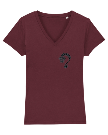 Black Evil Dragon  Burgundy