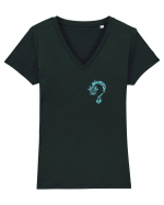 Black Evil Dragon  Tricou mânecă scurtă guler V Damă Evoker
