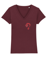 Black Evil Dragon  Tricou mânecă scurtă guler V Damă Evoker