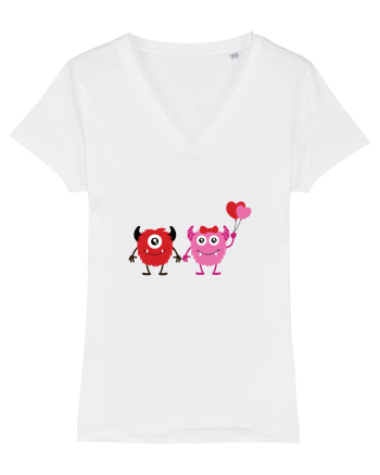 Valentine`s Monsters White