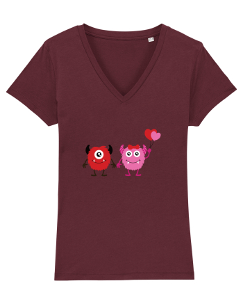 Valentine`s Monsters Burgundy