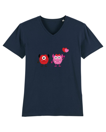 Valentine`s Monsters French Navy
