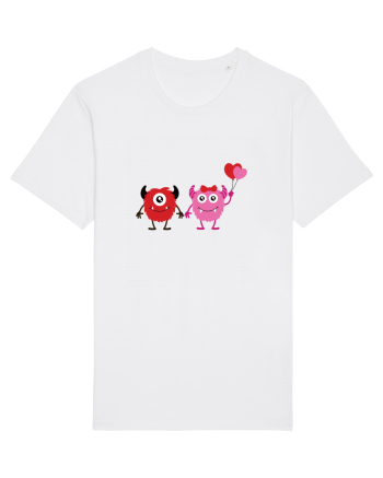 Valentine`s Monsters White
